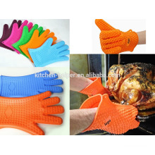 Eco-friendly Custom Cooking Oven Non-stick Baking Silicone BBQ Glove/Silicone Grill Oven BBQ Glove/Oven Mitt